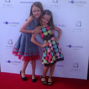 Hannah and sister mykayla at the launch of the vinci tablet