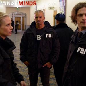 Still of Shemar Moore, A.J. Cook and Matthew Gray Gubler in Nusikalstami protai (2005)
