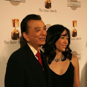 James Hong with his daughter, April