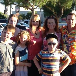 With Annie Buckley  her family on Saving Mr Banks