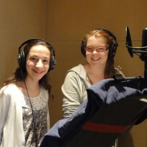 Lucia Vecchio and Elisa Schnebelie recording Lego Friends