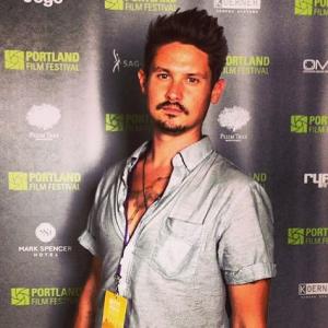 Jon Matthews at Portland Film Festival with Surviving Cliffside.