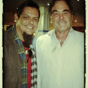 With Oliver Stone on the set of Savages