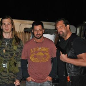 Sean Leser on set of Sensory Perception with costar Tommy Dreamer and producer David Gere