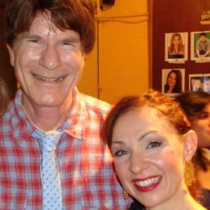 Steven Stanley and Christina Morrell after Musical of Musicals The Musical! at the Chromolume Theatre in Los Angeles CA