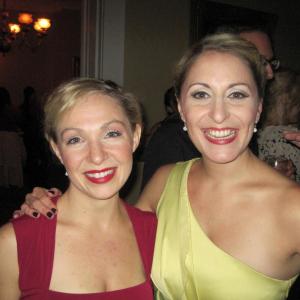 Christina Morrell and Liz Pearce on opening night of City of Angels at The Goodspeed