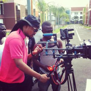Filming in Accra Ghana Number One Fan shoot
