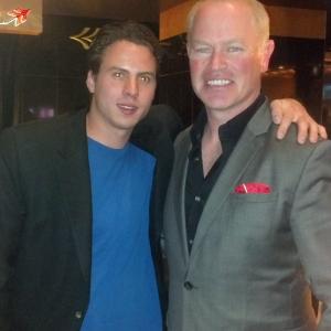 Devon Coull and Neal McDonough at TNTs Mob City Premiere