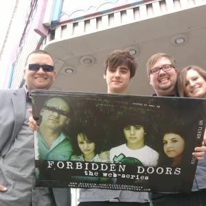 Cast and crew of Forbidden Doors with Benjamin Ironside Koppin Tristen Bankston Terry Kaye Sarah Nadel