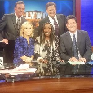 Janeshia AdamsGinyard after her live instudio interview on the KTLA Channel 5 Morning News in Los Angeles