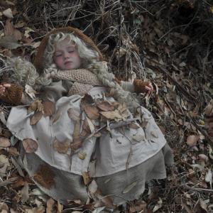Cinderella. 2nd day in the woods went by and tired Cinderella went to sleep with a wish to find the way out of the woods on the 3rd day. Costume custom-designed and custom-made by Oxana Foss