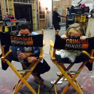 Criminal Minds Ep 1005 2014 Rosanna and her episod daddy Brendon Garrett having fun after the shoot