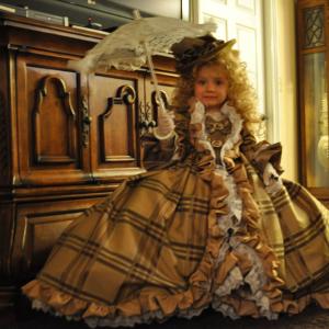 2 years and 5 months old Rosanna as Young Maria Antoinette Costume customdesigned and custommade by Oxana Foss