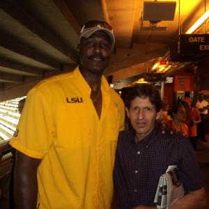 with the Mailman Karl Malone While covering the Sept 26 LSU at Syracuse football game