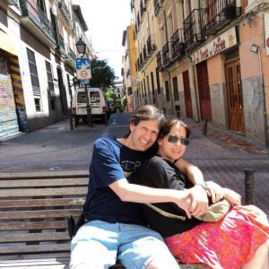 Con mi esposa  enjoying a paseo in Madrid  Espana 2011