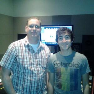 Doing a little ADR with Vincent Martella for Phineas  Ferb!