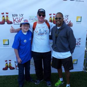 With Russ Neibert of AA&M Promotions and Actor Matthew Jacob Wayne - Ronald McDonald Walk For Kids