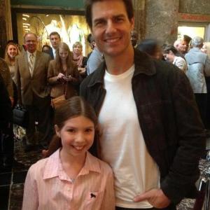 Booch O'Connell with Tom Cruise on the set of Oblivion