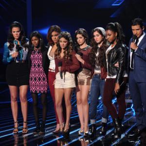 Still of Mario Lopez, Khloé Kardashian, Diamond White and Fifth Harmony in The X Factor (2011)