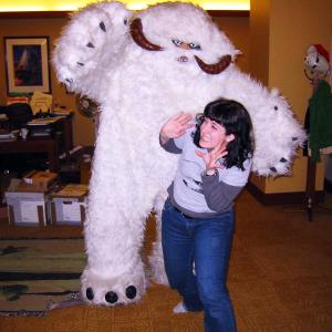 Bonnie Burton being attacked by a Wampa at Lucasfilm