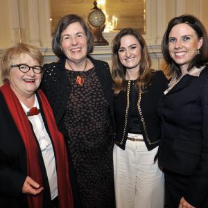 Laura CanavanHayes with Ros Hubbard Hubbard Casting Ruth McCarthy and Susan Hayes Culleton where she hosted the Ireland Fund of Great Britain Ladies Luncheon panel