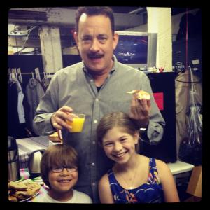 Backstage at the Broadhurst Theatre with Tom Hanks and Quentin Timothy