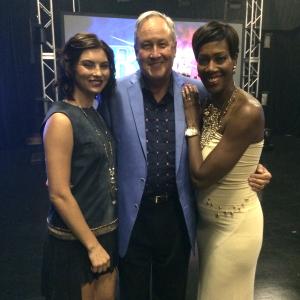 Mike Wargo on the set of Michiana's Rising Star with Season 2 co-hosts Kortnye Hurst and Dawn Yarbrough.