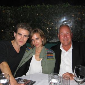 Dining with Paul Wesley and Torrey DeVitto at Ago in West Hollywood.