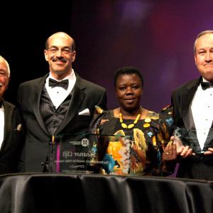 Pictured with Zach Morfogen John Mastrojohn and Rose Kiwanuka accepting the Morfogen Art of Caring Award at the 2012 National Hospice Foundation Gala