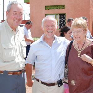 With Irish filmmaker Eugene Murray and Dr Anne Merriman during filming of our respective documentaries about palliative care in Uganda during the Summer of 2010