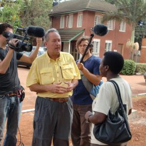 Interviewing Rose Kiwanuka for the, film Okuyamba, while on location in Kampala, Uganda in June 2010.
