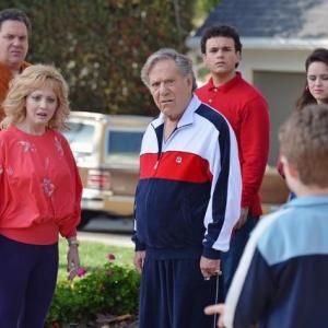 Still of George Segal Jeff Garlin Wendi McLendonCovey Troy Gentile Hayley Orrantia and Sean Giambrone in The Goldbergs 2013