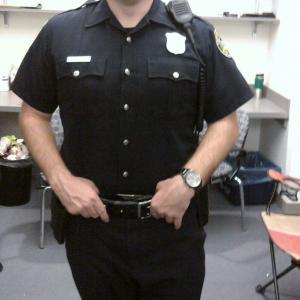 On Set as Officer Davis