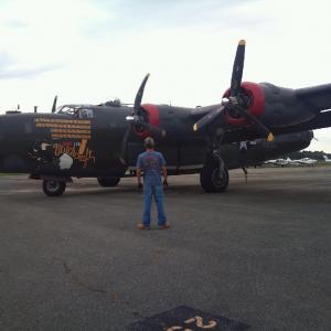 B-24 Liberator in background