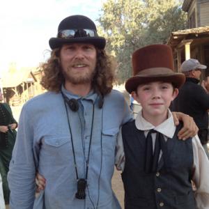 Logan Miller and Max Manzanares on the set of Sweetwater 2012