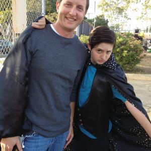 Gianni with writer, Gregg Mettler, on the set of 
