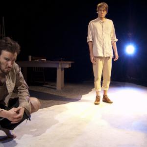 Photo of John Racioppo and Paul Cooper in The Last Days of Judas Iscariot Brown University 2010