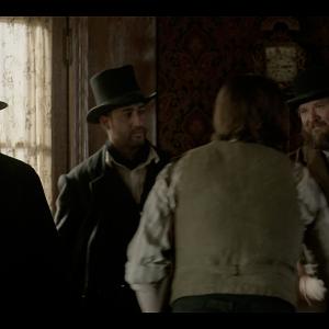 Meeting up with PhilBurke aka Mickey McGinnes in the whorehouse to snag a few lovely freebie whores to help me shake the dust off after a long ride from New York to Cheyenne deadrabbits hellonwheels episode 411 bleedingkansas
