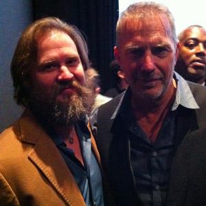 With Kevin Costner at a private screening of Black or White