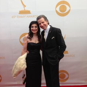 Richard Warren Rappaport and Hello Hollywood's Rene' Katz at the 2013 Primetime Emmy Awards, Los Angeles.
