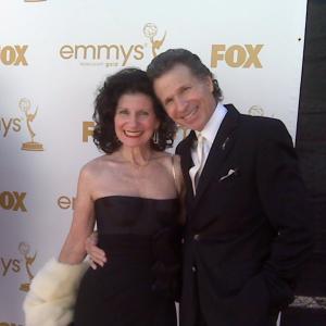 Richard Warren Rappaport and Hello Hollywood's Rene' Katz on the Red Carpet at the 2012 Primetime Emmy Awards, Los Angeles