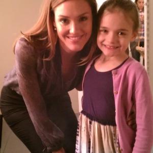 Mykayla with Erinn Hayes on the set of Guys with Kids.