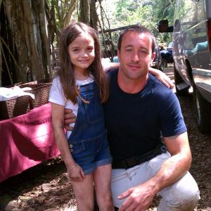 Mykayla with Alex OLouglin on the set of Hawaii Five 0