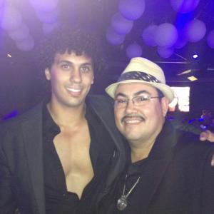 Michael Viruet and Salvador Perez at the Pitch Perfect after party at Lure Hollywood