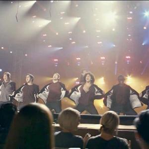 Production still for the movie Pitch Perfect with Michael Viruet center