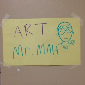 A sign for my art class.