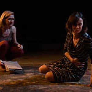 Emma Keele Strophe and Joanna Roth Phaedra in Phaedras Love by Sarah Kane at the Arcola Theatre 2011