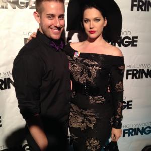 Red Carpet for The Hollywood Fringe Festival. (2014) Pictured with actor Garret Riley.