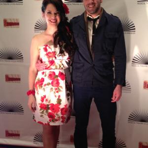 Red Carpet for West Coast Premiere of Musical Disenchanted (2012). Pictured with actor Daniel Van Thomas.