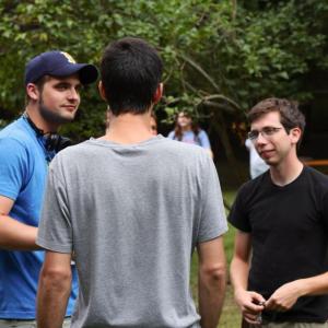 Co-Directors Harrison P. Crown and William G. Utley with Director of Photography Stephen McBride on set of 
